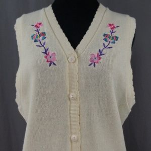 90's S.G. Sport Collections Knit Vest Floral